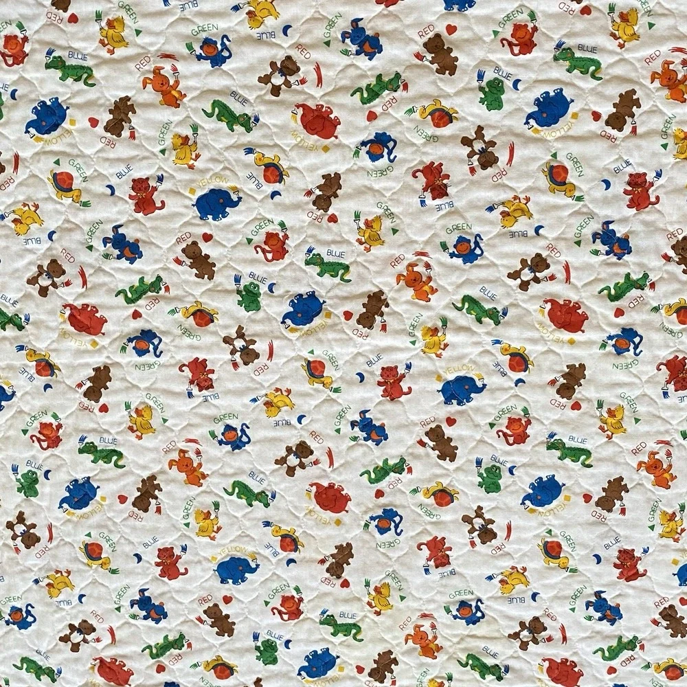 Vintage Baby Blanket Quilt Teacher's Pets by Cranston 58x44